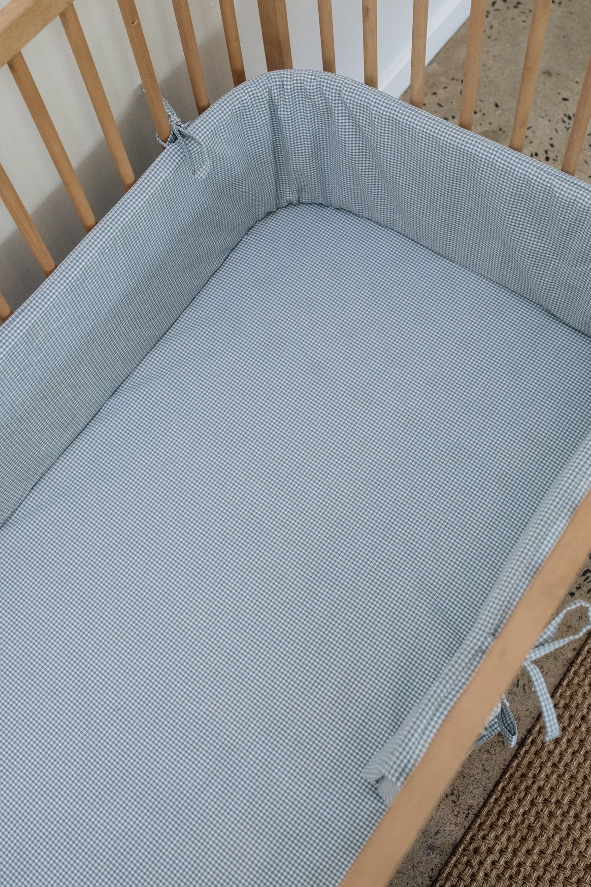 Leighton 100% Washed Cotton Cot Bumper Cover