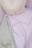 Lilac Gingham Washed Cotton Cot Bumper Cover