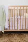Lilac Gingham Washed Cotton Cot Bumper Cover