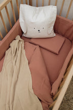 Dusty Rose Muslin Cot Duvet