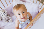 Lilac Gingham Washed Cotton Cot Duvet