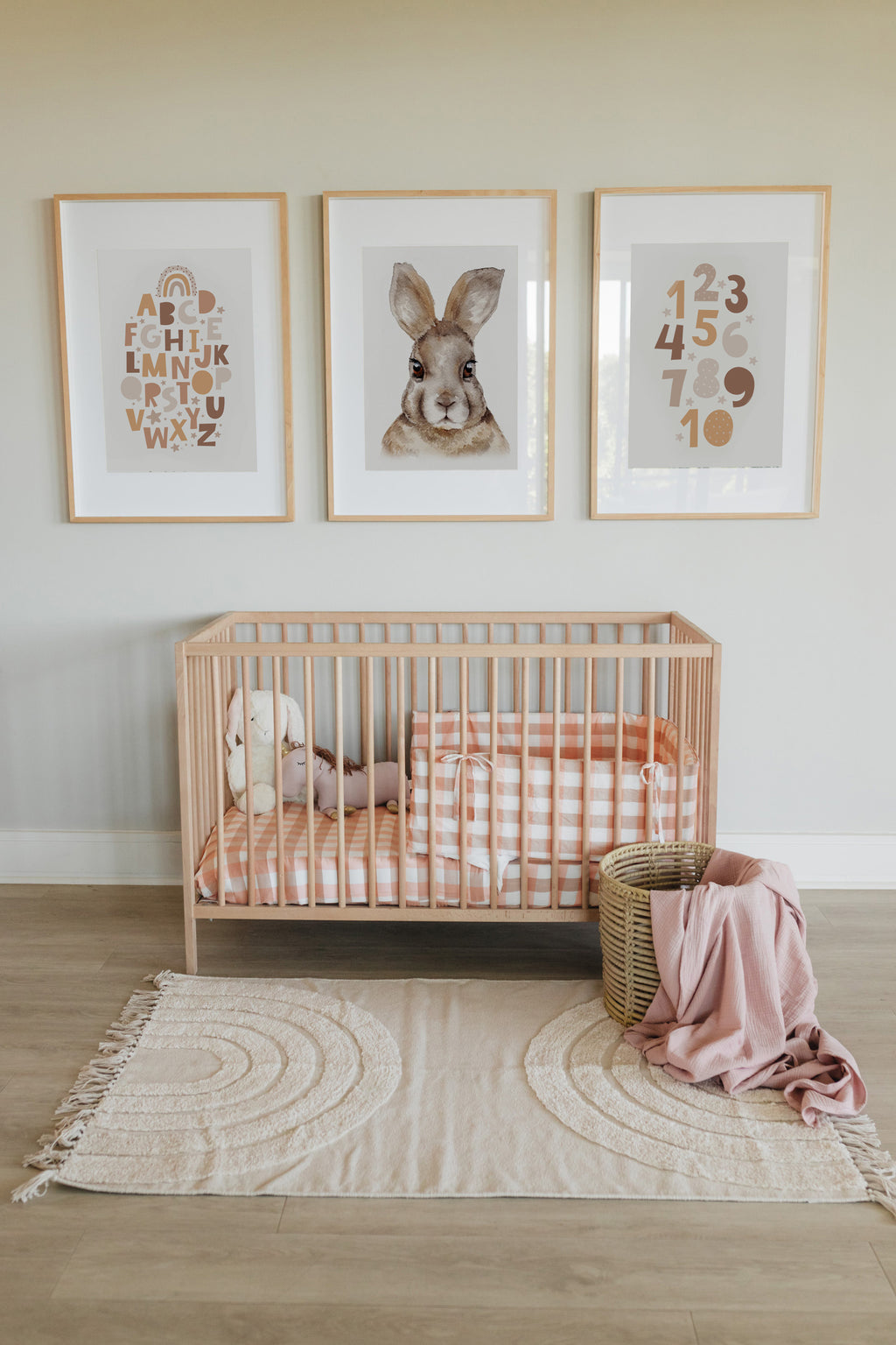 Pretty As A Peach Washed Cotton Cot Fitted Sheet