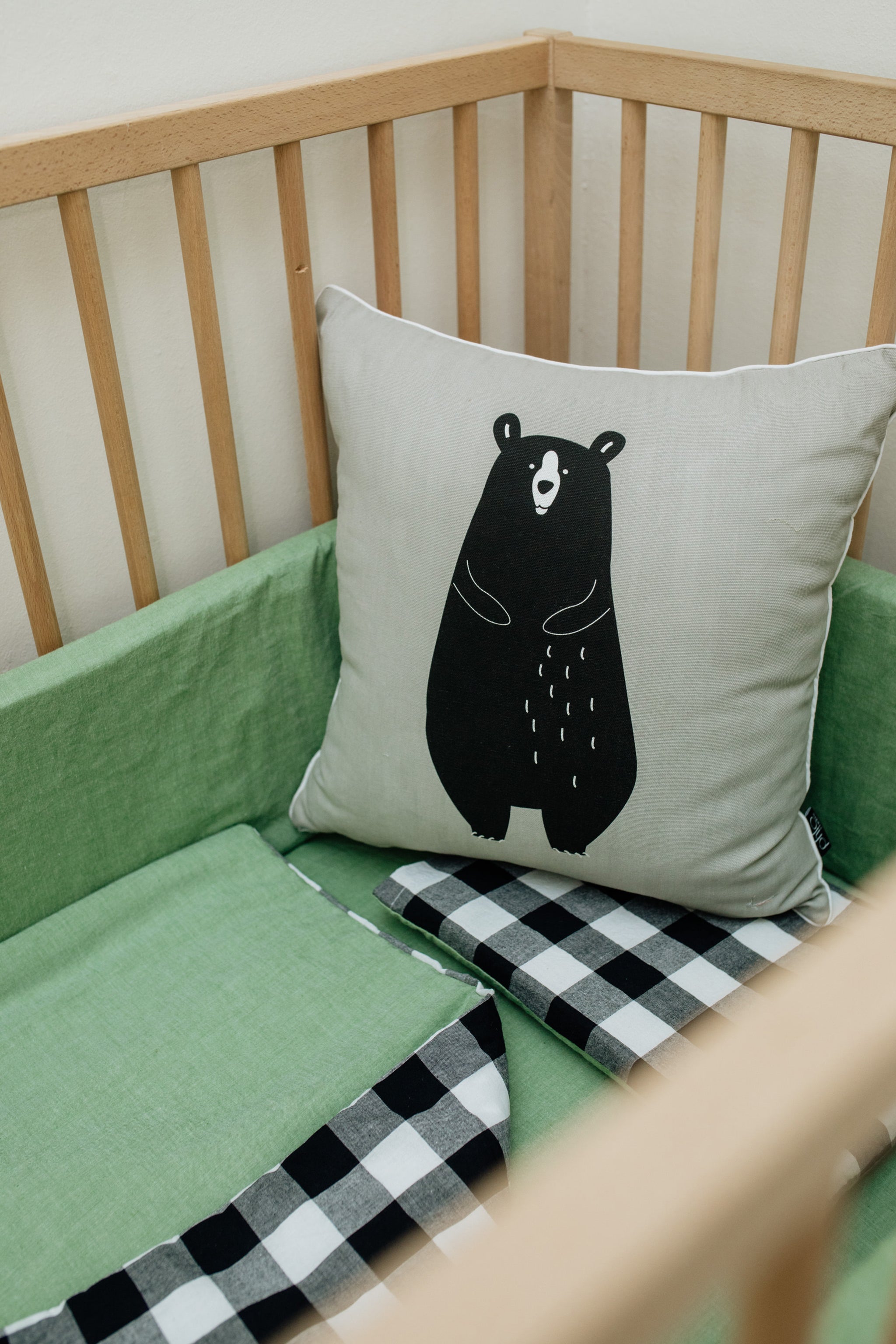 Fern Washed Cotton Cot Bumper Cover