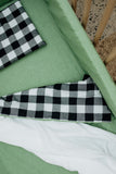 Washed Fern Checked Cotton Cot Duvet