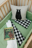 Washed Fern Checked Cotton Cot Duvet