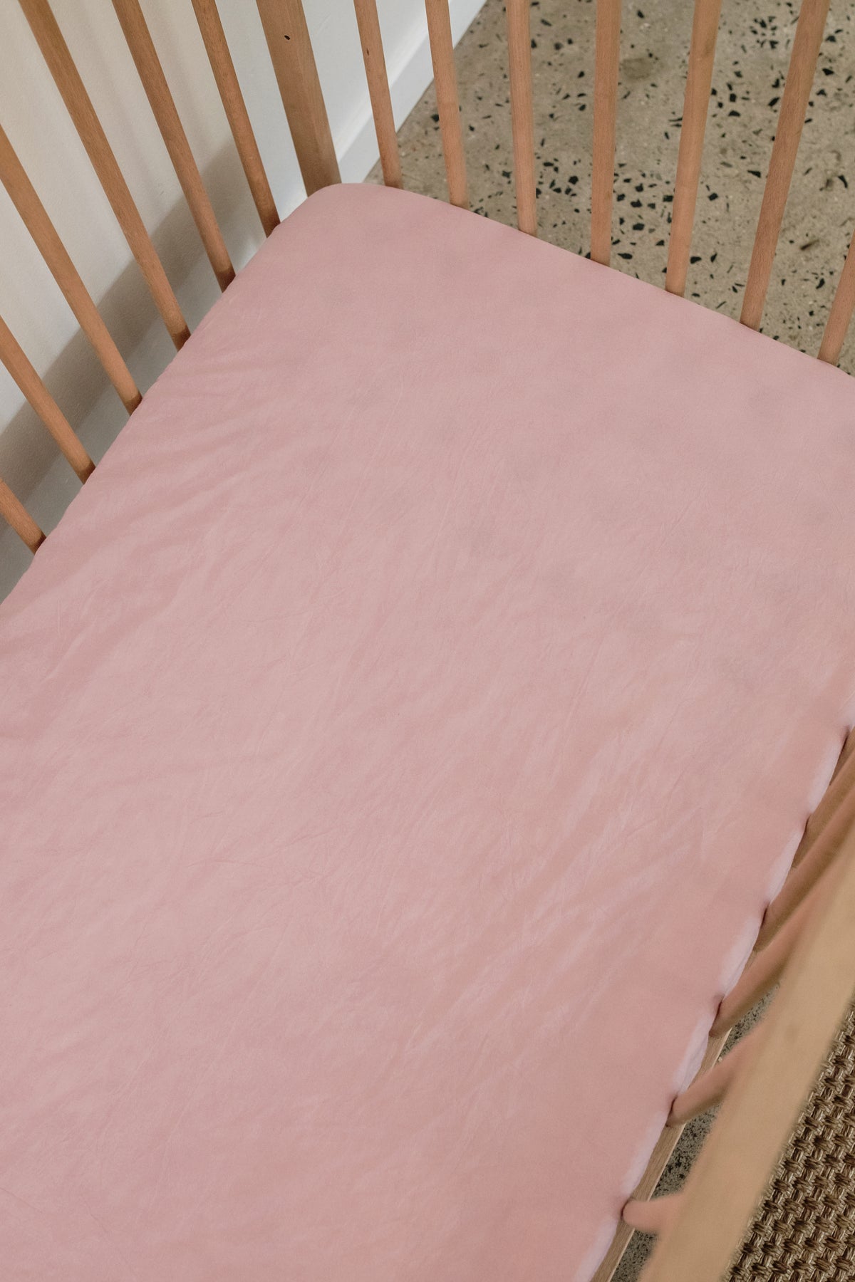 Bailey Washed 100% Cotton Cot Fitted Sheet