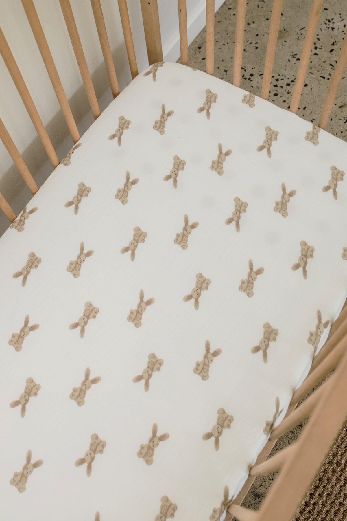Bonnie Muslin Cot Fitted Sheet