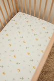 Dino Muslin Cot Fitted Sheet