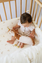 Ribbon Muslin Cot Fitted Sheet