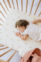 Ribbon Muslin Cot Fitted Sheet