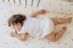 Ribbon Muslin Cot Fitted Sheet