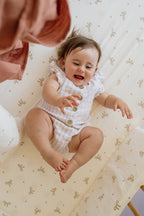 Ribbon Muslin Cot Fitted Sheet