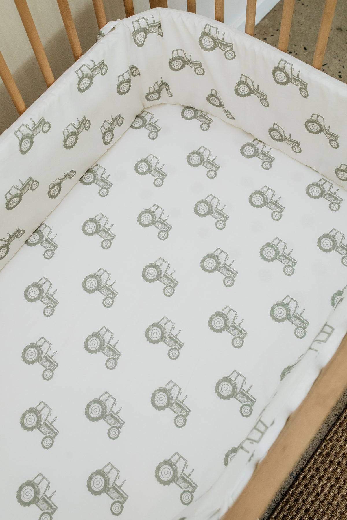 Tractor 100% Cotton Cot Fitted Sheet