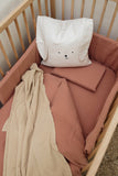 Dusty Rose Muslin Cot Fitted Sheet