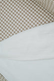 Natural Gingham Washed Cotton Cot Fitted Sheet