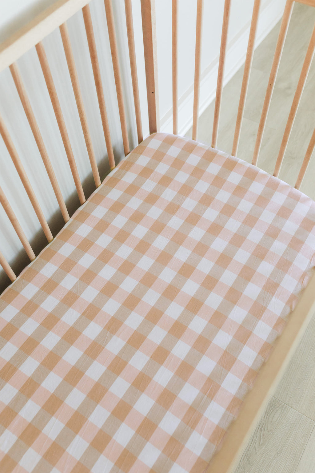 Pretty As A Peach Washed Cotton Cot Fitted Sheet