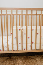 Cherry Muslin Cot Fitted Sheet