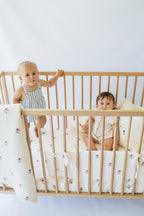 Cherry Muslin Cot Fitted Sheet