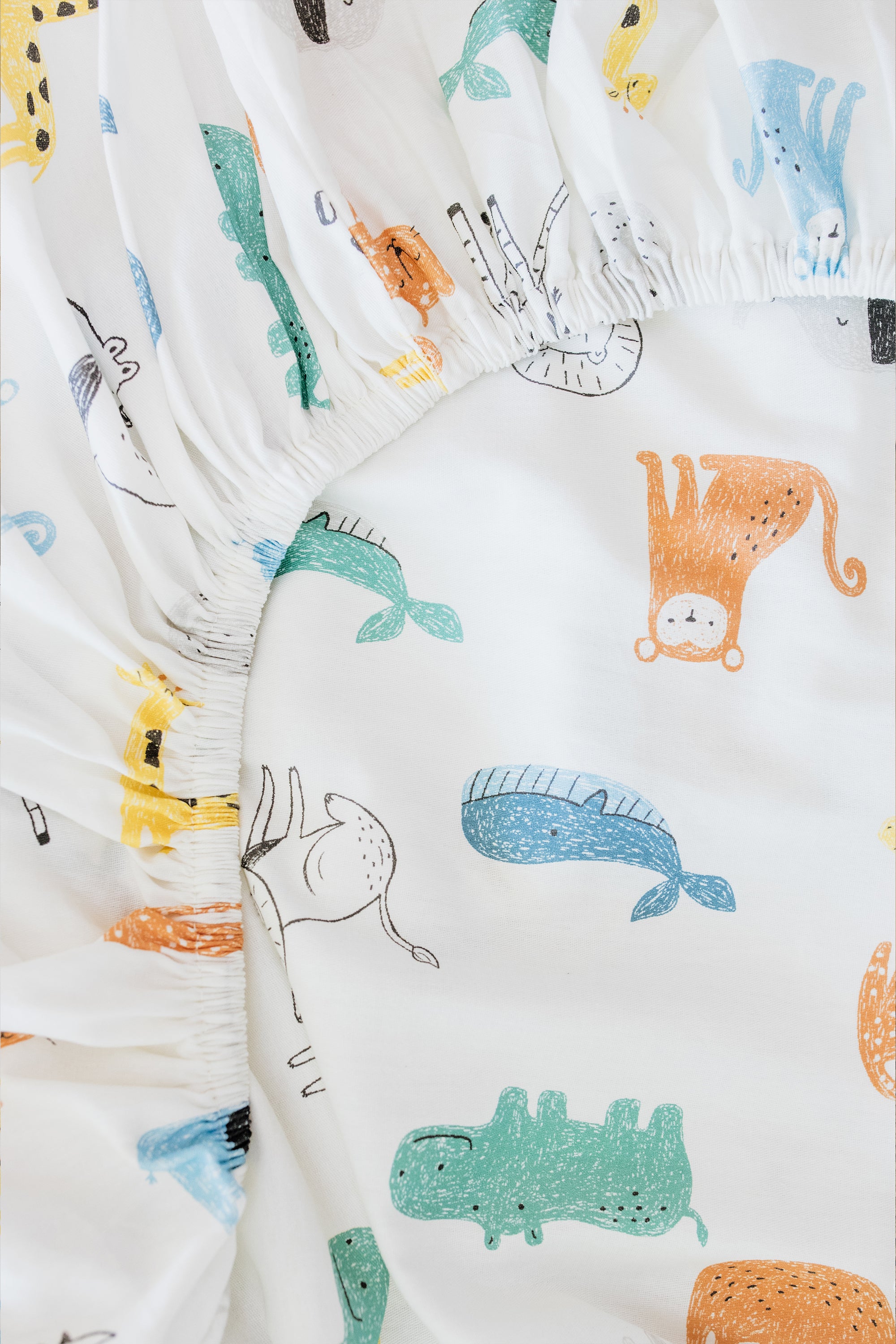 Dino Safari Cotton Cot Fitted Sheet