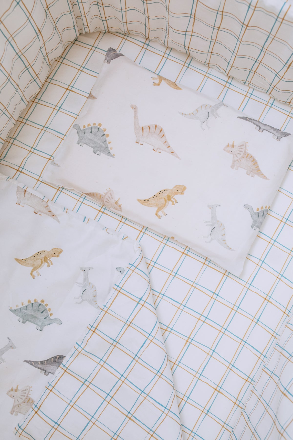 Squiggle Line 100% Cotton Cot Fitted Sheet