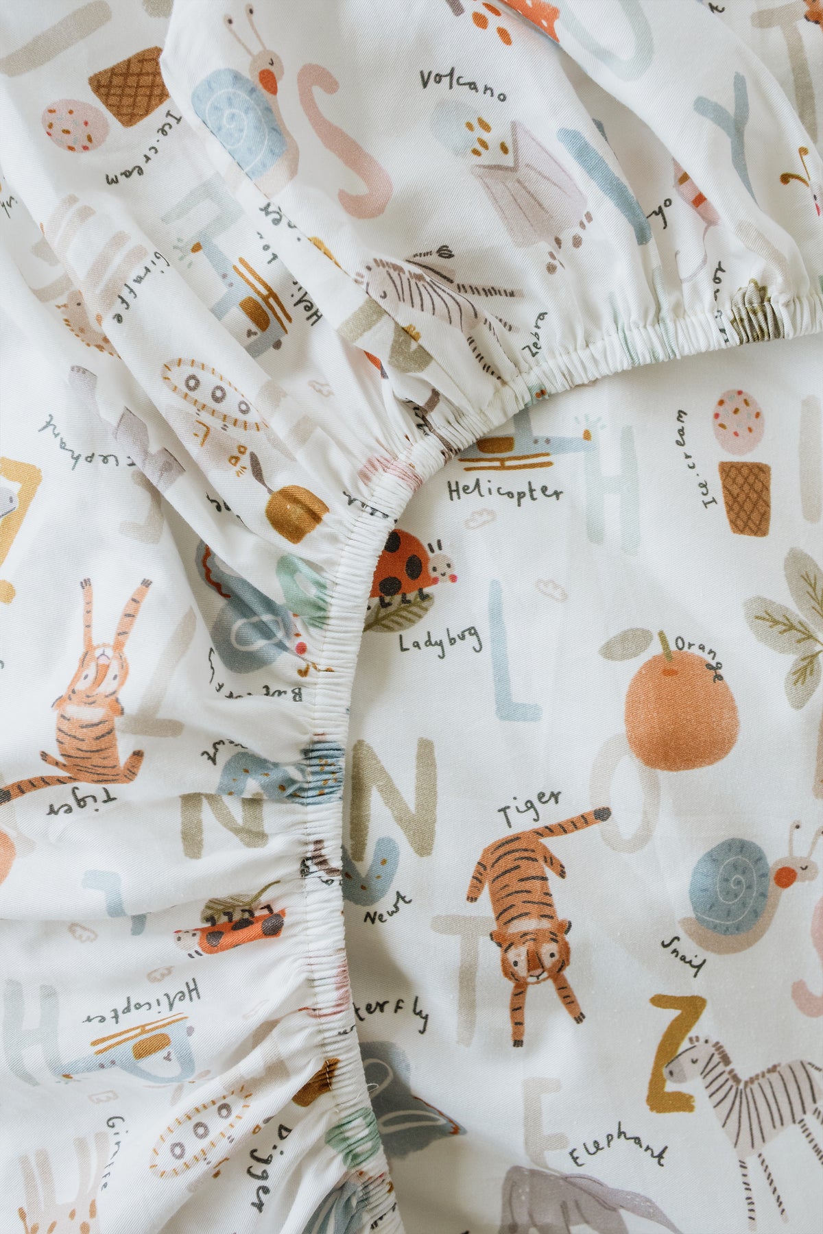 Alphabet 100% Cotton Fitted Sheet
