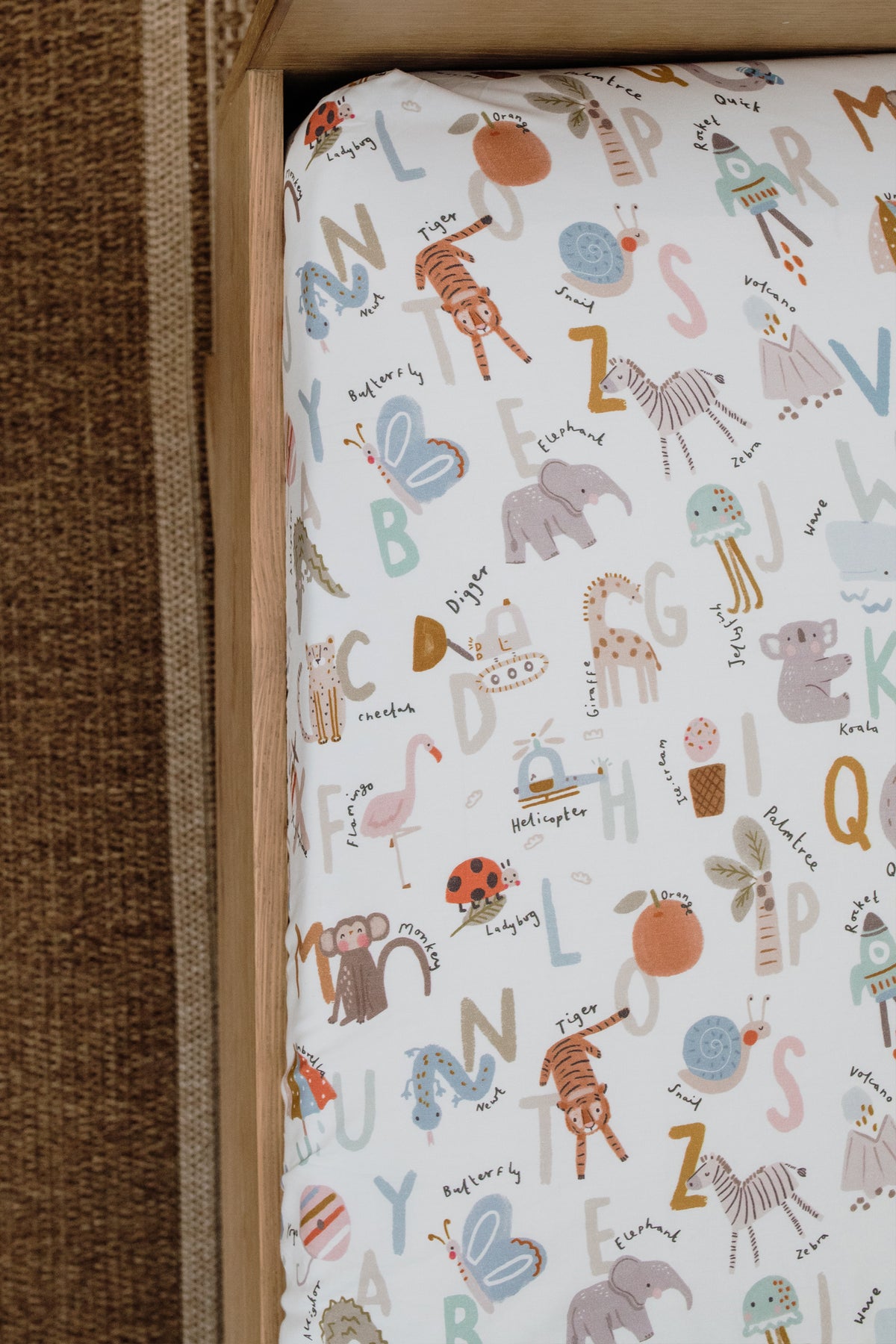 Alphabet 100% Cotton Fitted Sheet