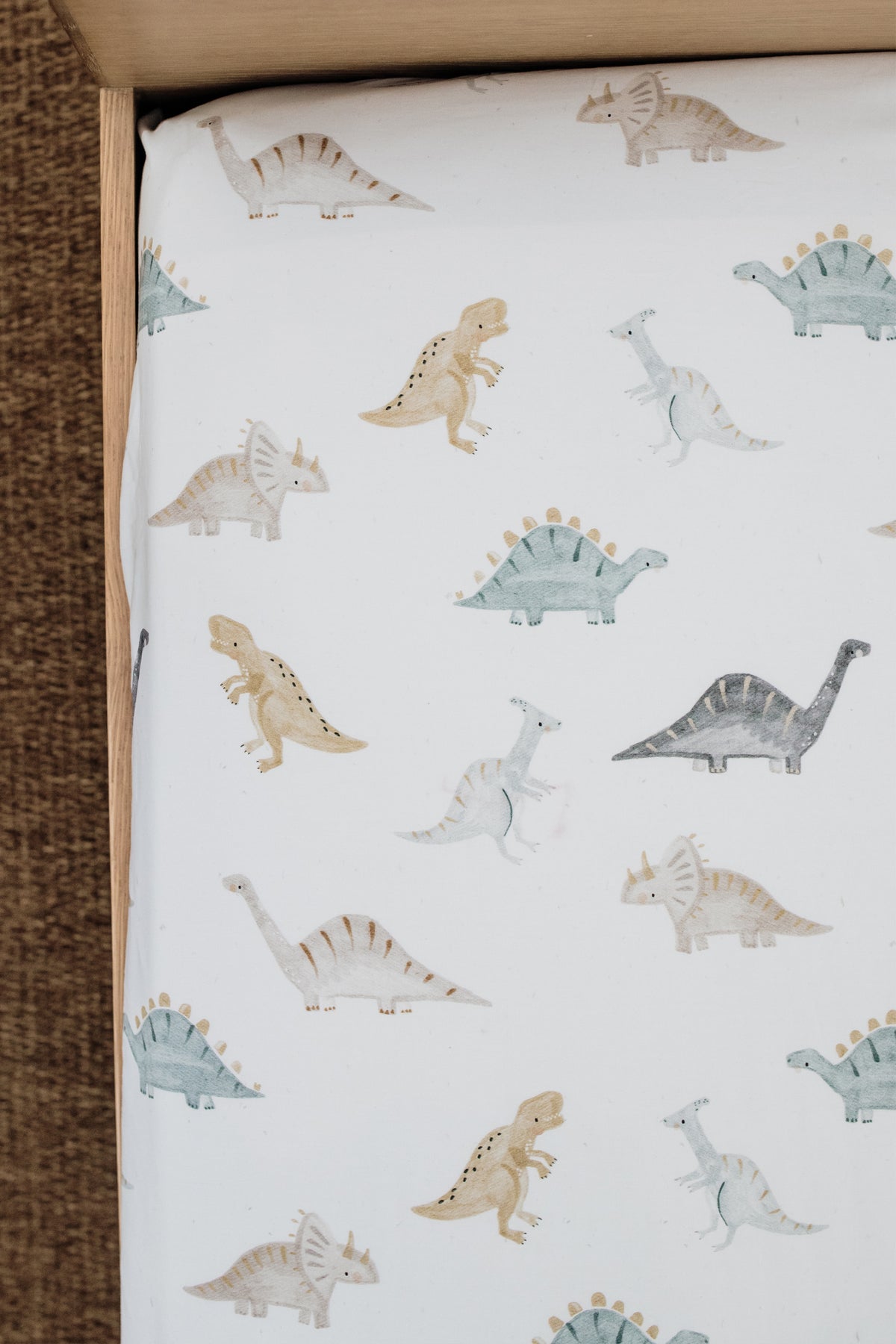 Dino 100% Cotton Fitted Sheet