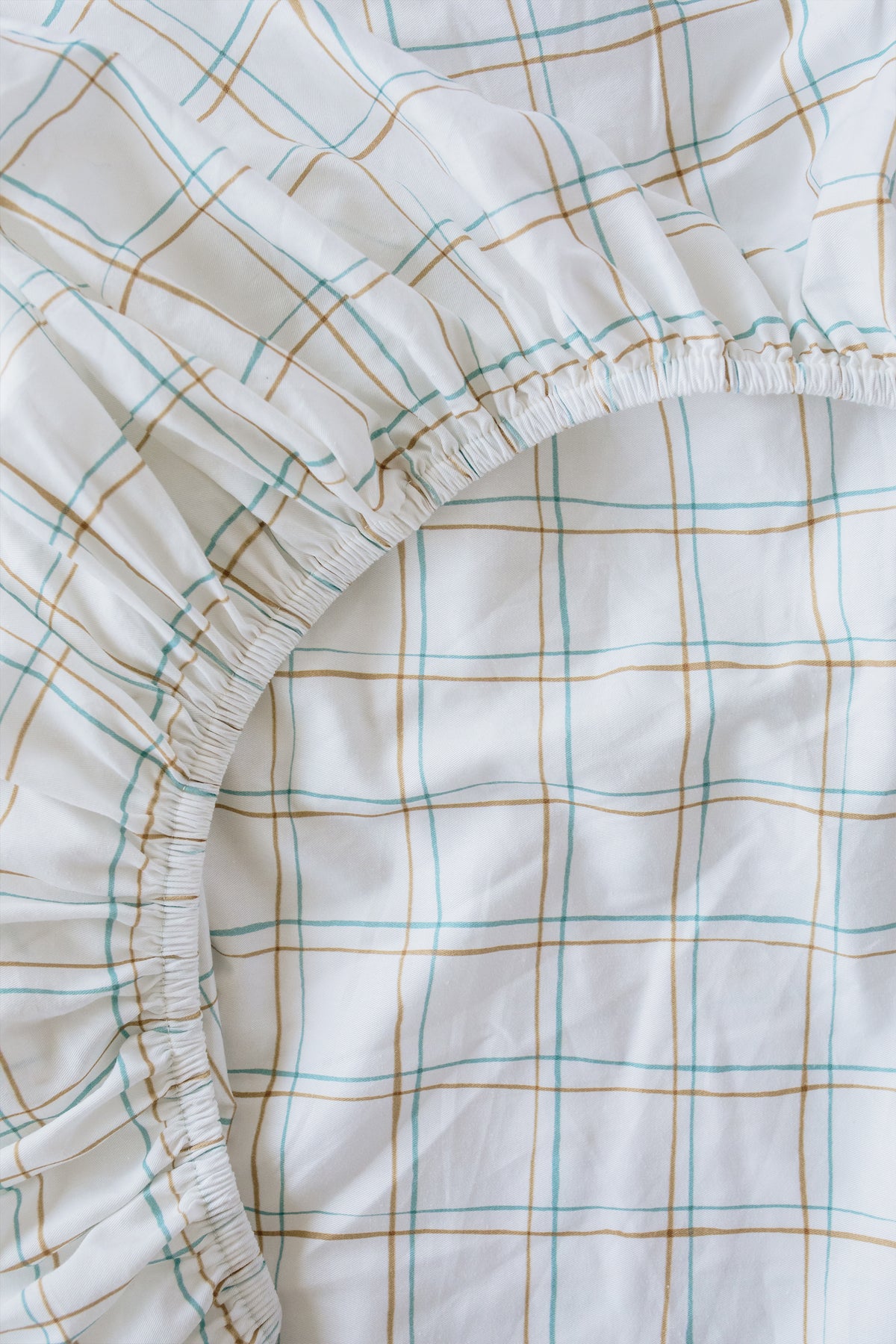 Squiggle Line 100% Cotton Fitted Sheet