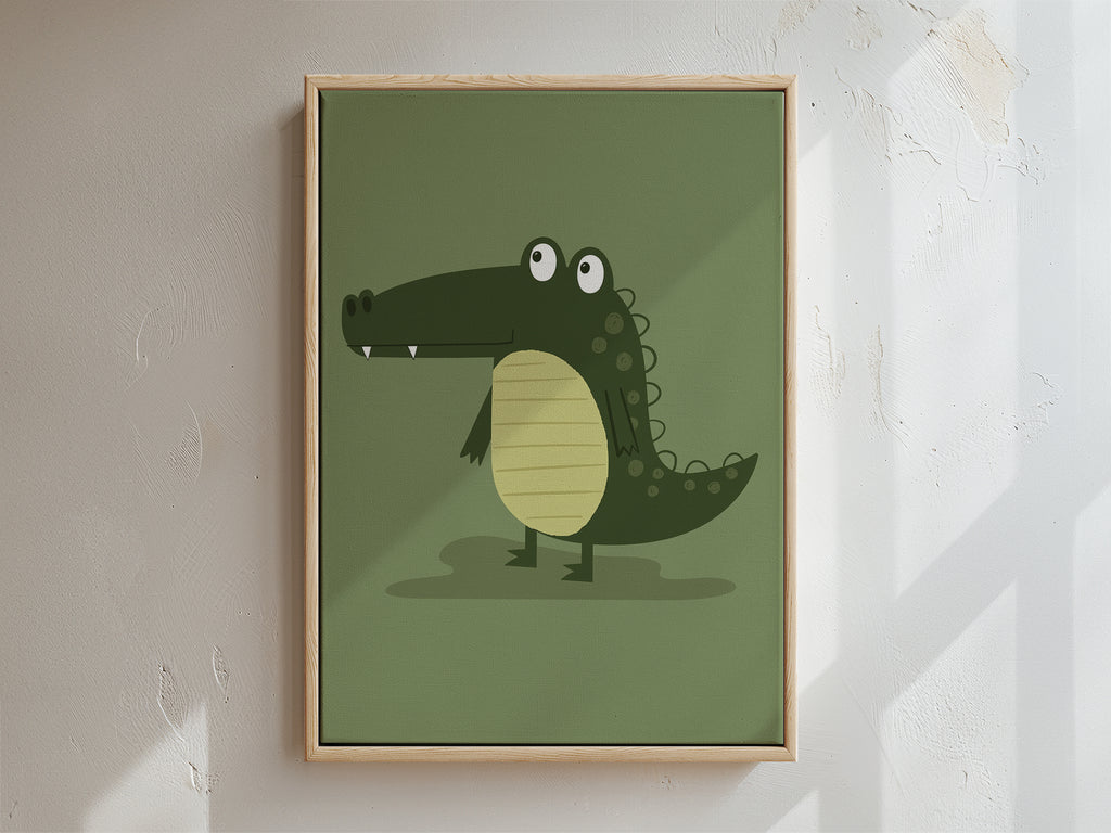 Crocodile Framed Canvas