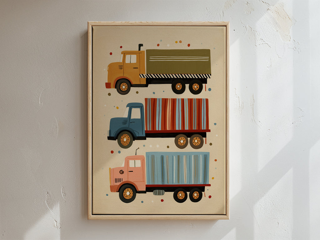 Truck Framed Canvas