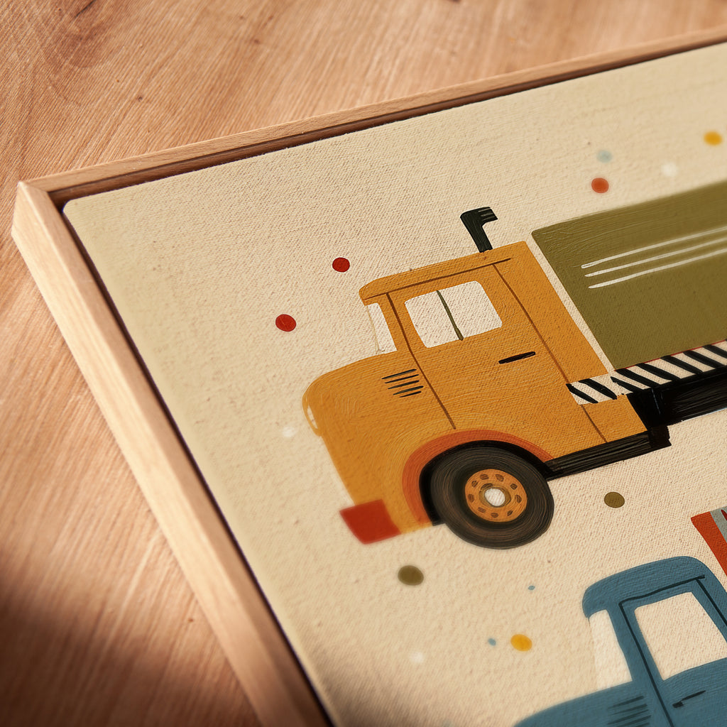 Truck Framed Canvas