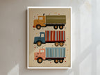 Truck Framed Canvas