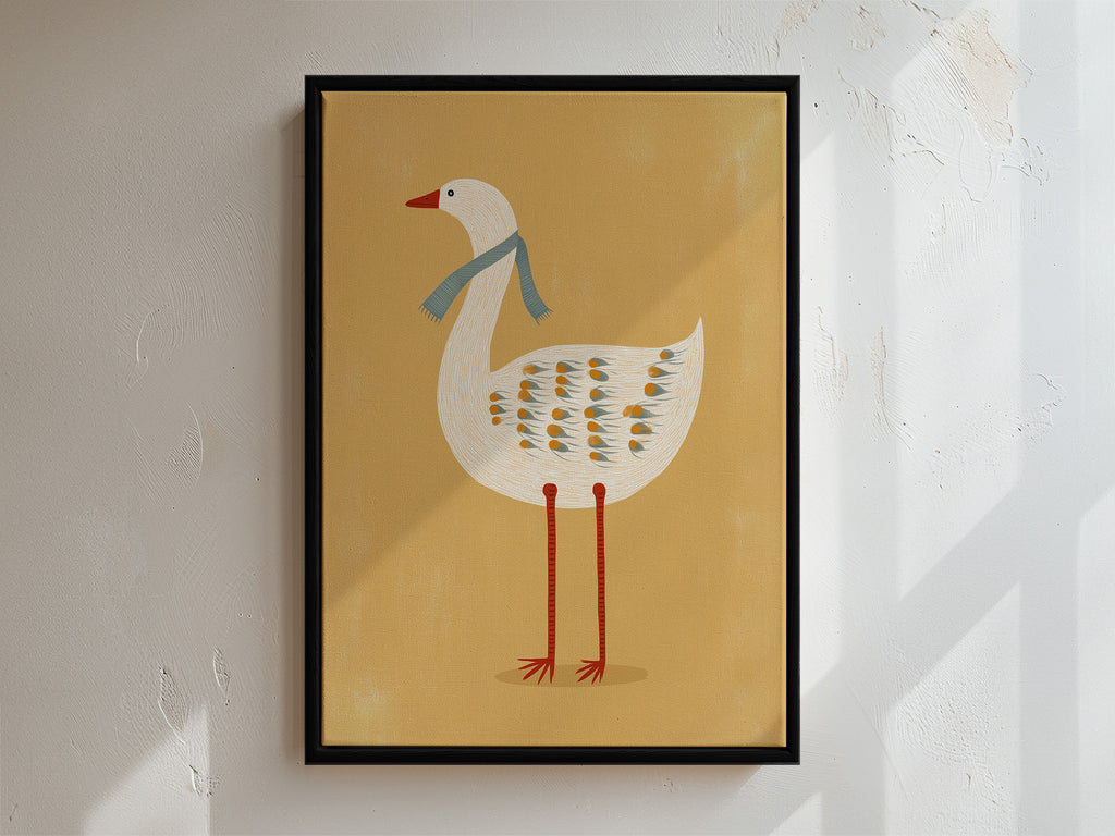 Silly Goose Framed Canvas