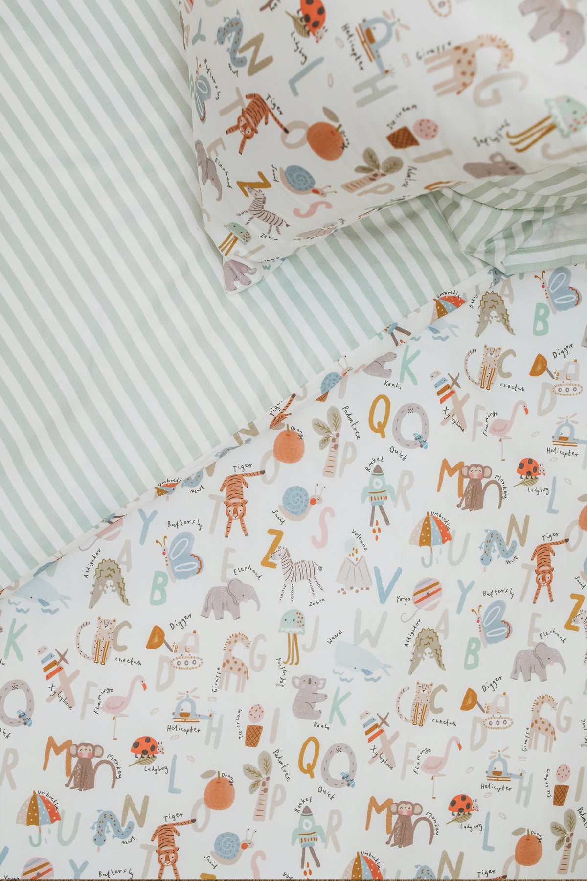 Alphabet 100% Cotton Duvet Cover Set