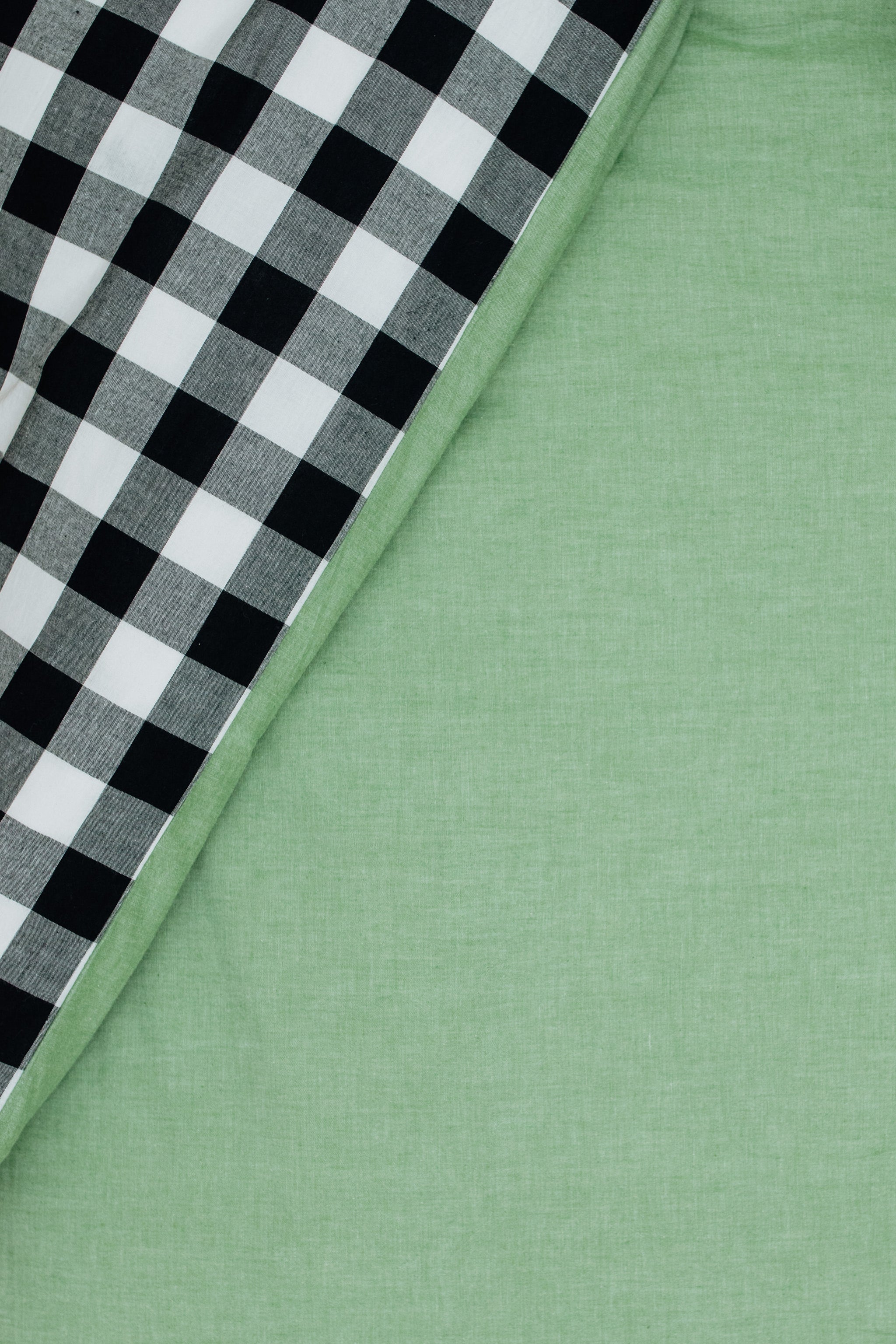 Washed Fern Checked Duvet