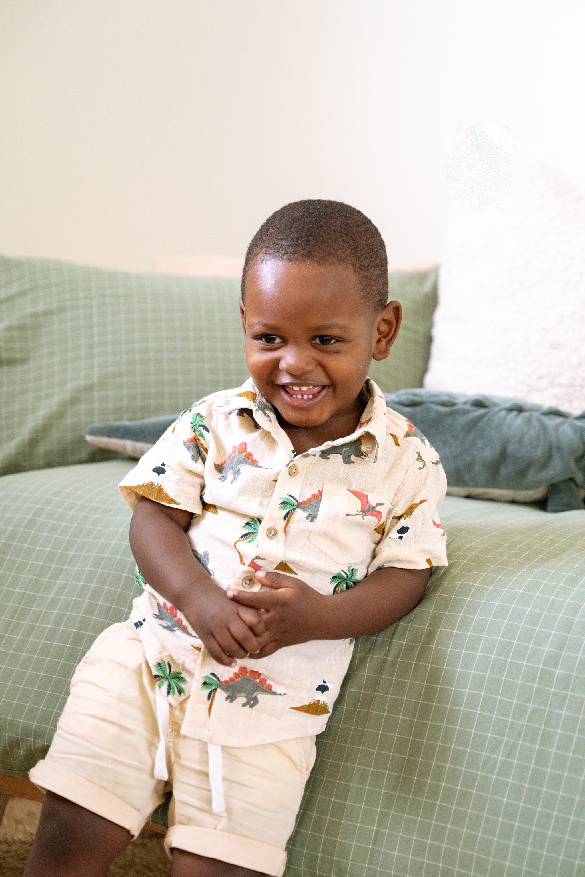 Moss Grid Washed Cotton Duvet