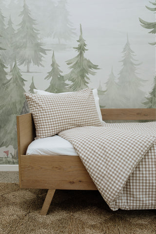 Natural Gingham Washed Cotton Duvet