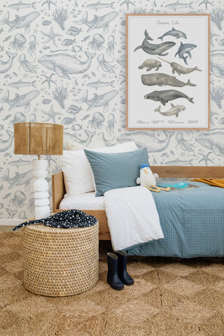 Ocean Grid Washed Cotton Duvet