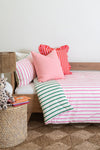 Pink & Green Stripe Duvet
