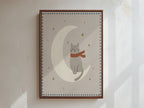 Moon Cat Framed Canvas