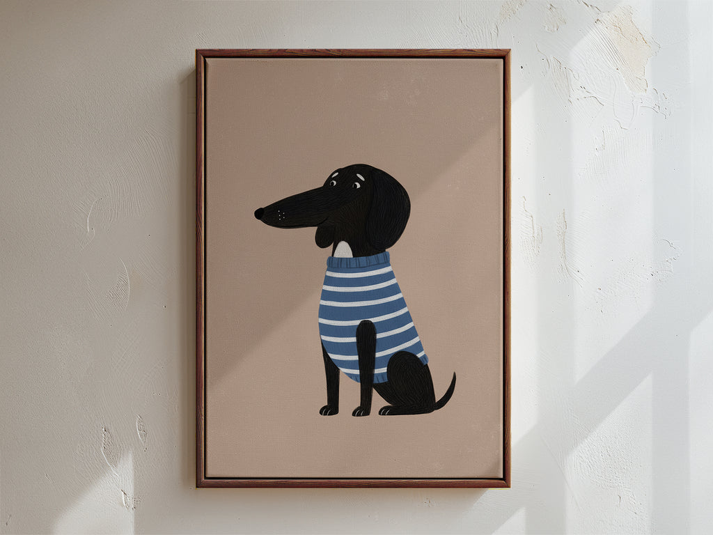 Mr Pickles Framed Canvas