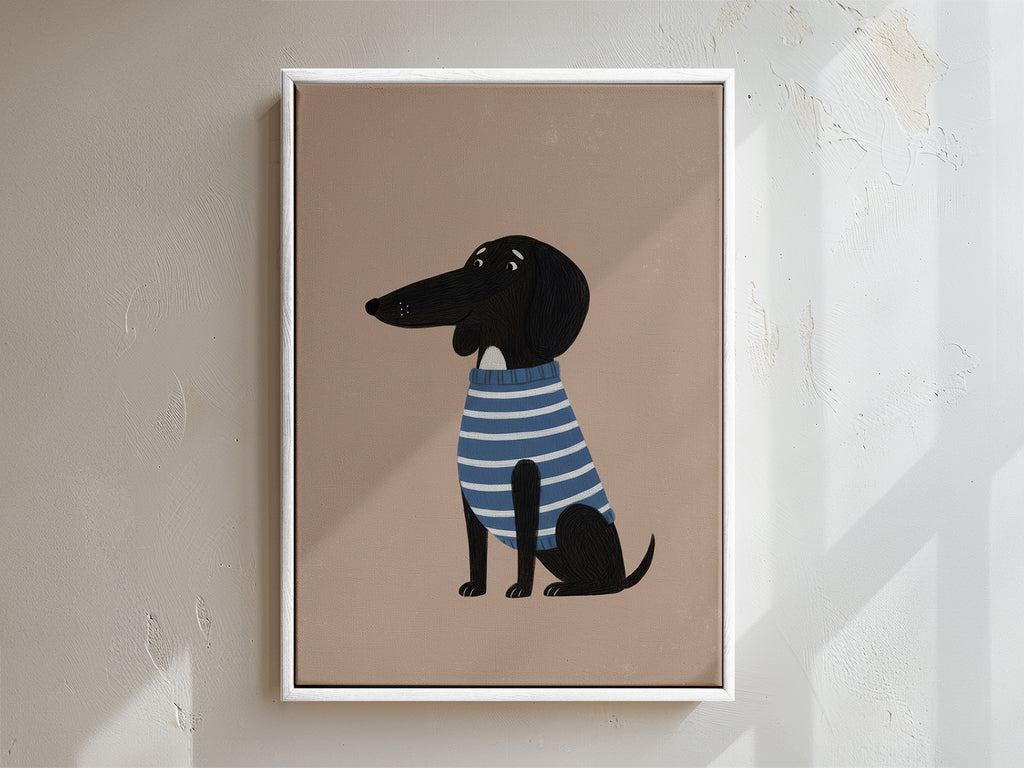 Mr Pickles Framed Canvas