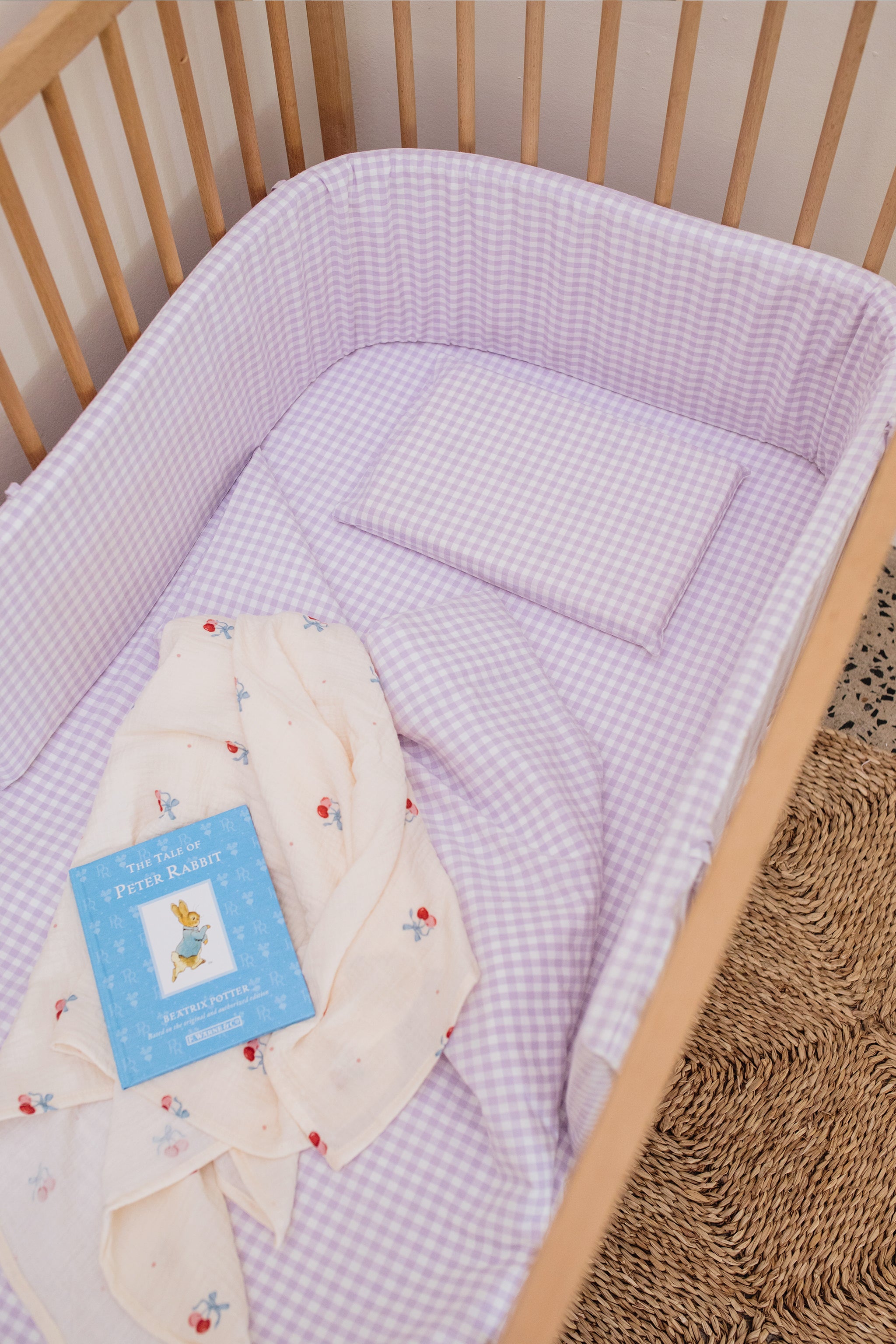 Cherry Muslin Swaddle Blanket