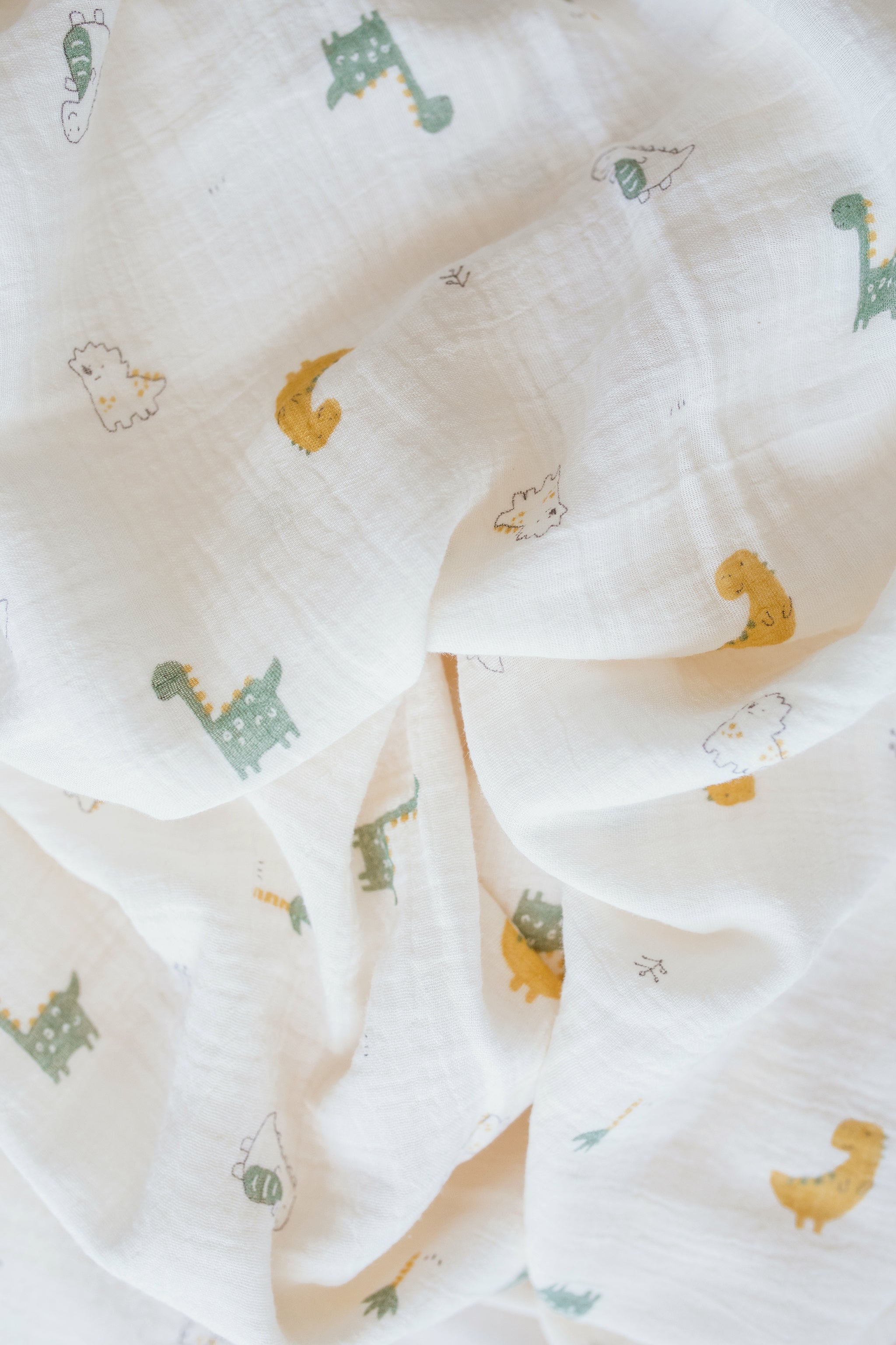 Dino Muslin Swaddle Blanket