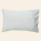 Charcoal & Grid Washed Pillowcase