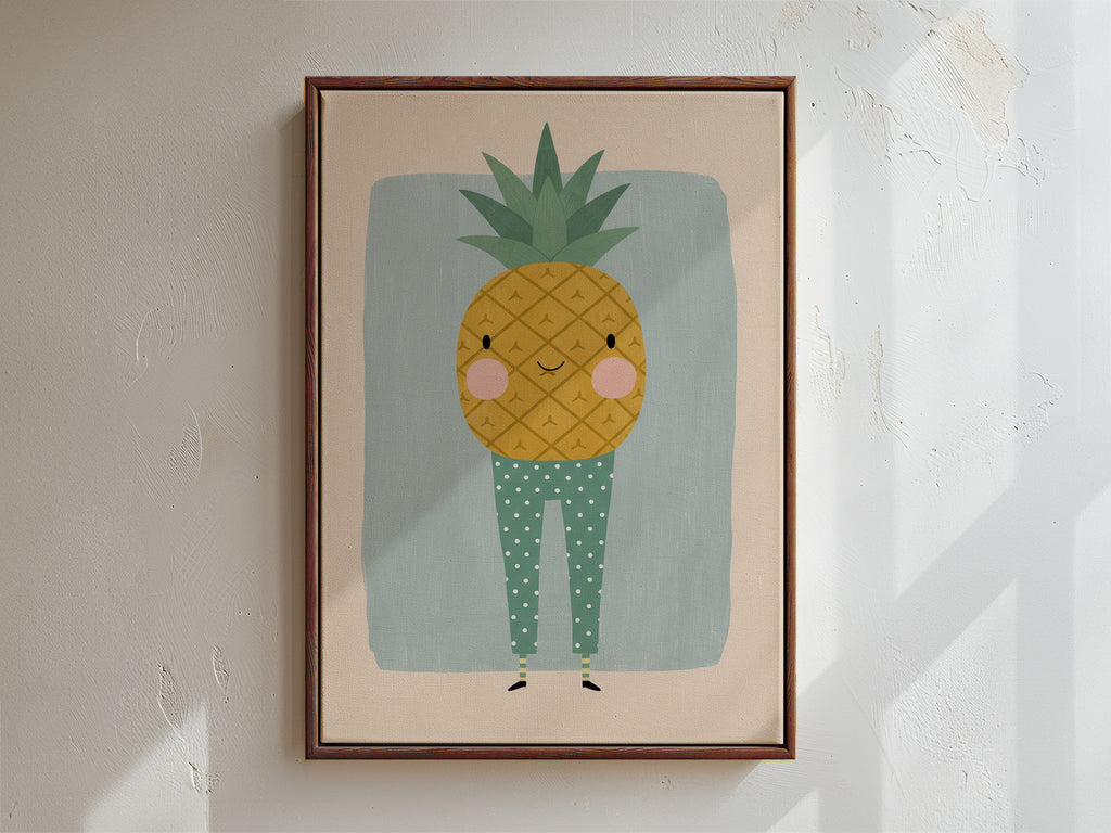 Pineapple Framed Canvas