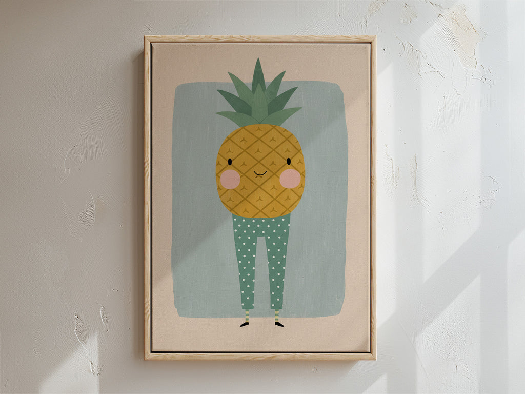 Pineapple Framed Canvas