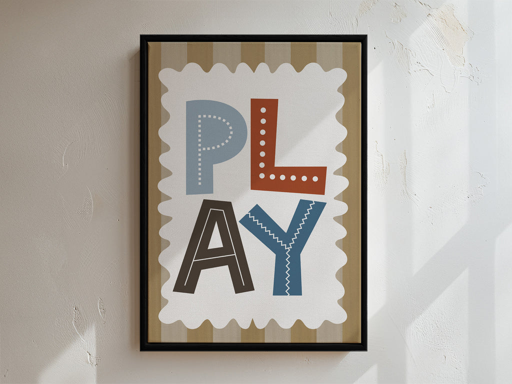 Play Framed Canvas