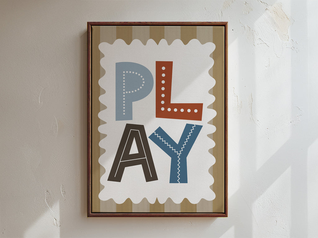 Play Framed Canvas
