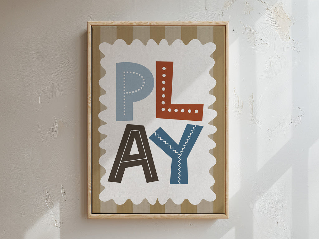 Play Framed Canvas